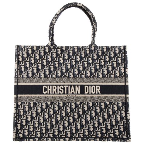 navy blue dior tote